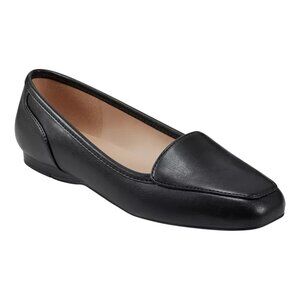 Bandolino Women's Liberty Square Toe Slip-On Loafers Black Leather size 8M